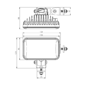 LED Arbeitsscheinwerfer blendfrei NG60 | 5600 lm, 60 W