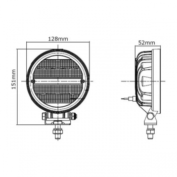 LED Arbeitsscheinwerfer DIAMOND rund | 2272 lm, 24 W