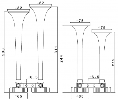 Preview: Fiamm Kompressoranlage mit Tremolo 4er-Horn MC4