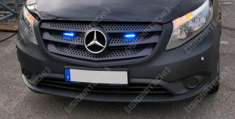 Frontblitzer-Montagewinkel für Mercedes Benz Sprinter und Vito, Set (für  Blitzmodule L54) - SIGNATECH Warnsysteme für Sonder- und Einsatzfahrzeuge