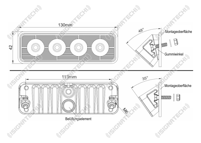 RL006-F LED Umfeldleuchte / Rückfahrleuchte / Szenenleuchte / Vorzeltleuchte / Markisenleuchte