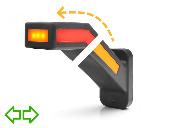 LED Umrissleuchte mit dynamischen Blinker Gummiarm WAS W168.6DD